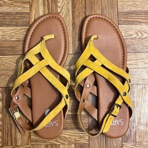 Sarto Gretchen Strappy Leather Sandal Size 8